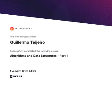 Certificate: Algorithms and Data Structures - Part 1