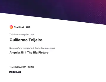 Certificate: AngularJS 1: The Big Picture