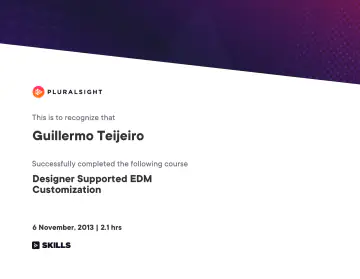 Certificate: Designer Supported EDM Customization