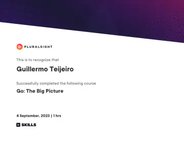 Certificate: Go: The Big Picture