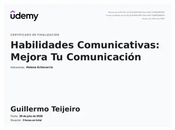 Certificate: Habilidades Comunicativas: Mejora Tu Comunicación
