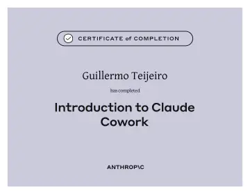 Certificate: Introduction to Claude Cowork