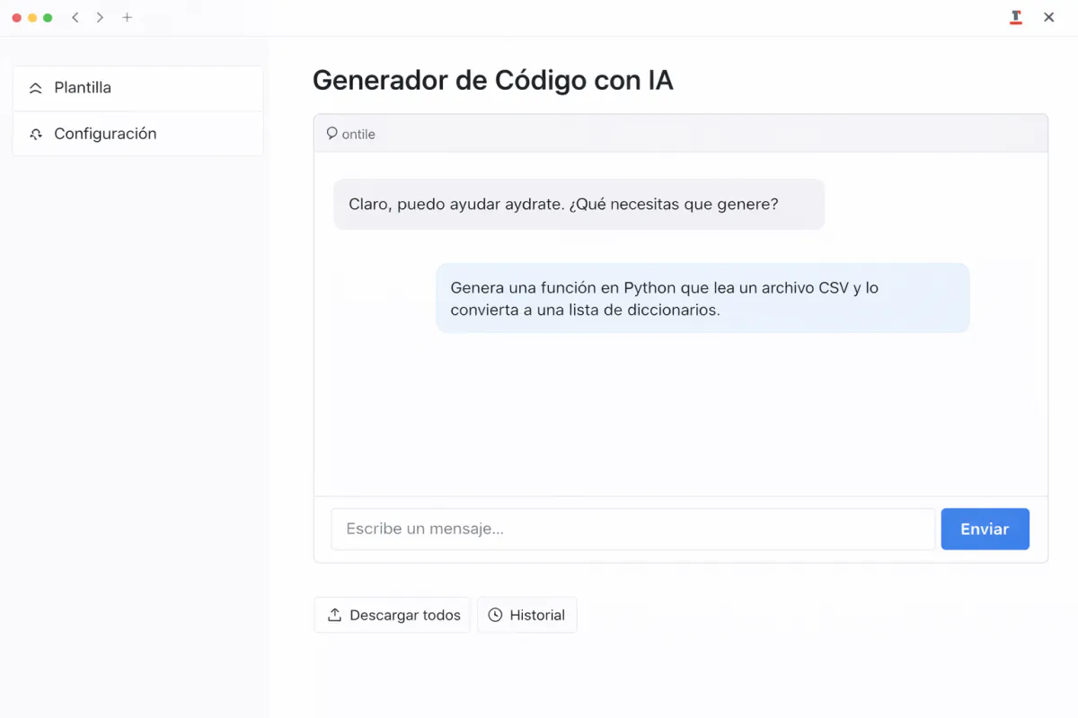 Generador de Codigo con IA